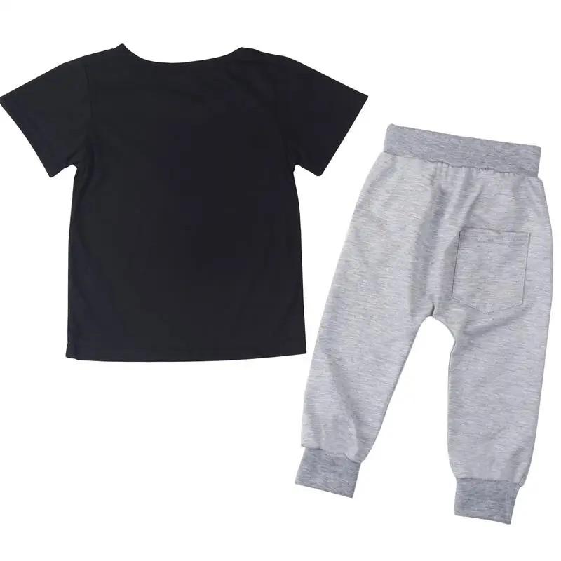 Лидер продаж одежда для маленьких мальчиков комплект из 2 предметов футболка с