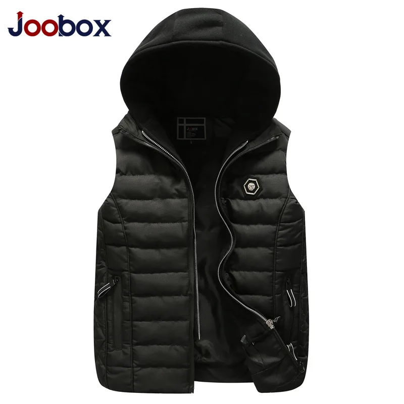 JOOBOX 2018 Brand Hot Sale Winter Hooded Vest Thick Warm Men Jacket Sleeveless Waistcoat Street Hoodie Style Male 4XL Coat | Мужская