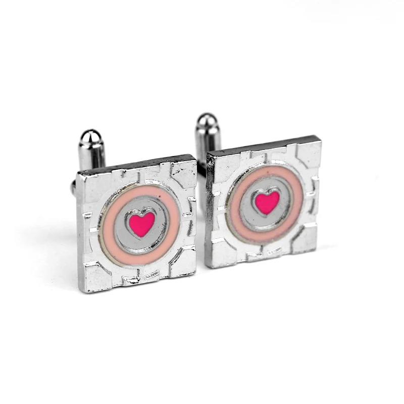 MOCHUN розовые эмалевые запонки в форме сердца для мужчин игровое Портмоне 2