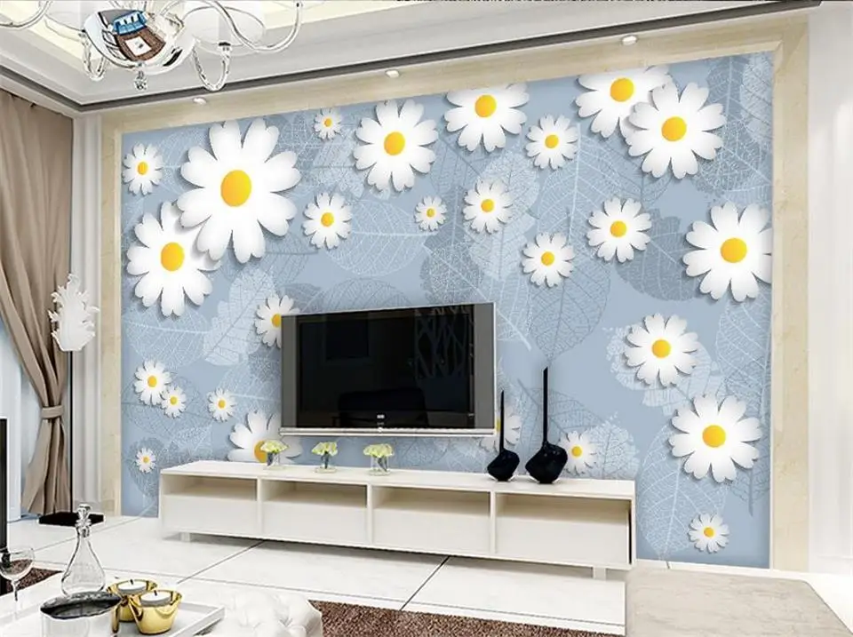 Пользовательские фрески 3d фото обои маленькая Хризантема художественная