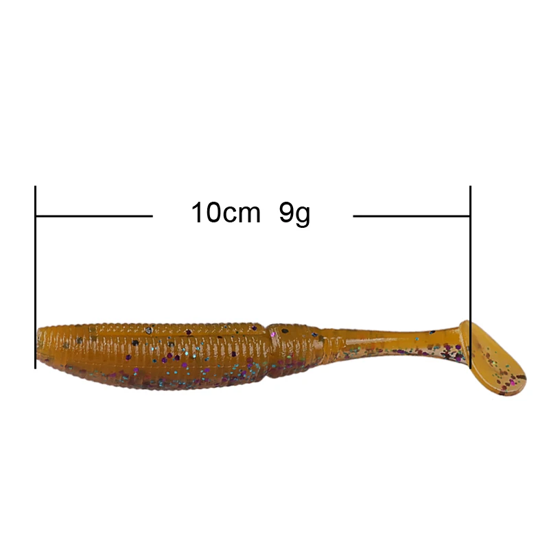 Noeby мягкие приманки 5 шт 100 мм/9 г т хвост рыболовные Iscas Artificiais Para Pesca Leurre Souple