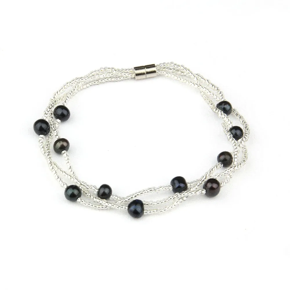 100% браслеты из натурального пресноводного жемчуга высококачественные для