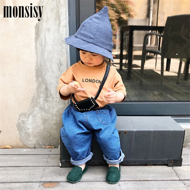 Поясная Сумка унисекс Monsisy с заклепками для девочек и мальчиков детская поясная