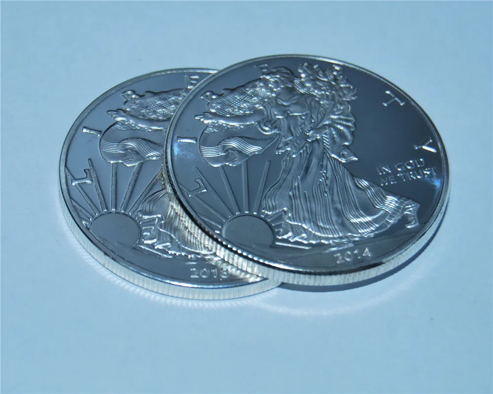 2014 США американский Орел Серебряная монета $1 1 унция BU UNC PURE SILVER. 999 ASE 5 шт./лот