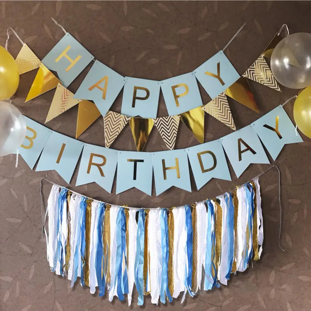 Красочный Флаг лента обеденный стул льняные флажки баннер бар украшения день