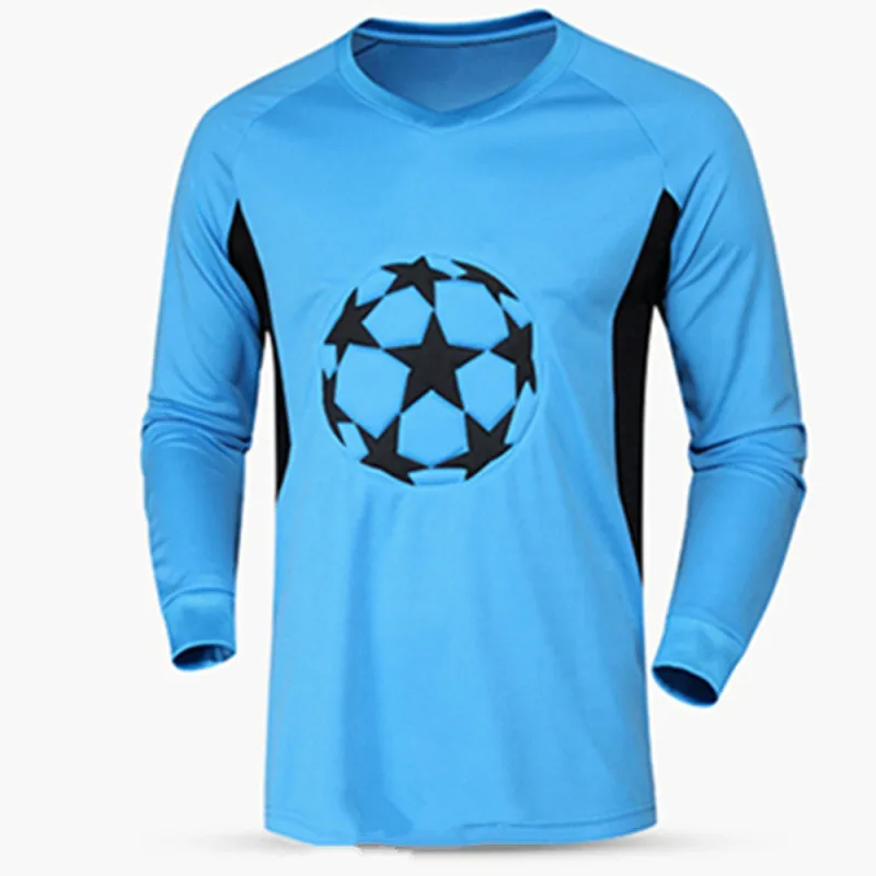 026 blue jerseys Мужские футбольные Вратарские майки для регби survete, мужские футболки для футбола, спортивные футболки с губкой, одежда с принтом на заказ - Цвет: 026 blue jerseys