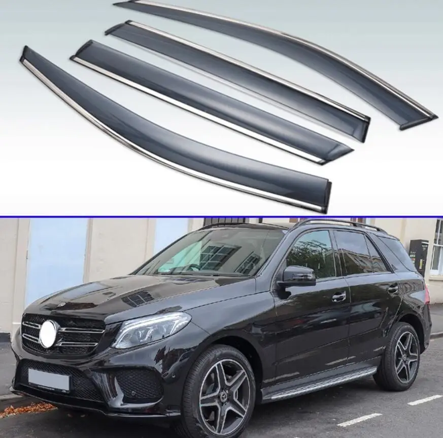 Для Mercedes-Benz GLE clase W166 2016 2017 2018 пластик Наружный козырек вентиляционные Шторы окно