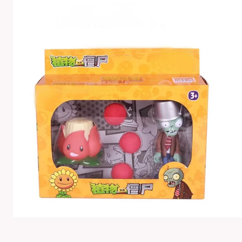 PVZ Plants vs Zombies Pea shooter ПВХ фигурка модель игрушки Растения против Зомби Brinquedos