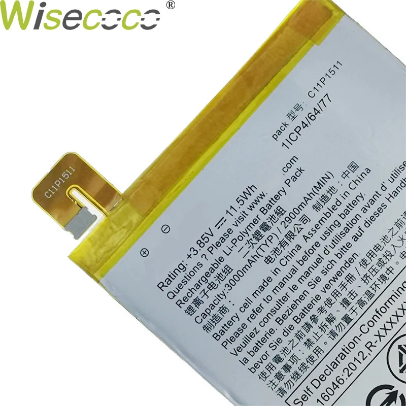 Wisecoco C11P1511 батарея для ASUS ZenFone 3 Ze552kl Z012da/e ZB553KL телефон Высокое качество+ номер отслеживания