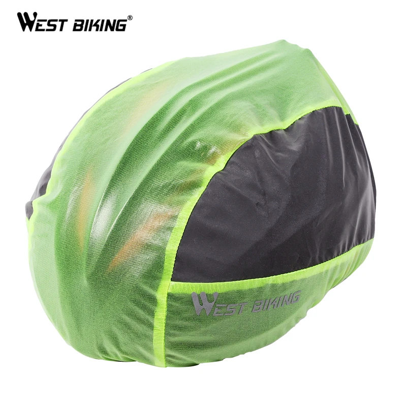

WEST BIKING Waterproof Helmet Cover Bicycle Windproof Dustproof Cycling Helmet Rainproof Reflective Ultra-light Helmets Covers