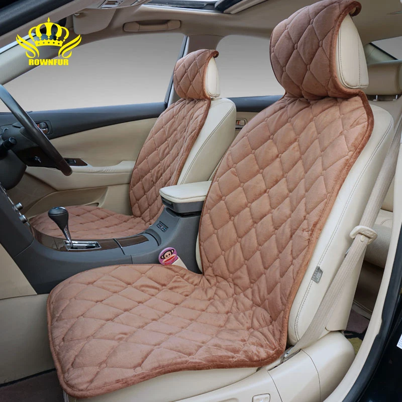 ROWNFUR универсальные автомобильные чехлы для авто 95% транспортные средства переднее заднее сиденье автомобильное сиденье Подушка Чехол теплый бархат защита сиденья