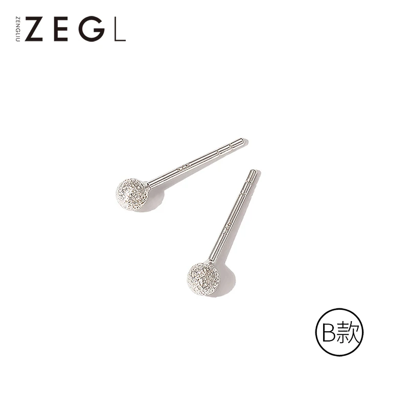 Женские серьги ZEGL 999 из чистого серебра с простой волной|Серьги| |