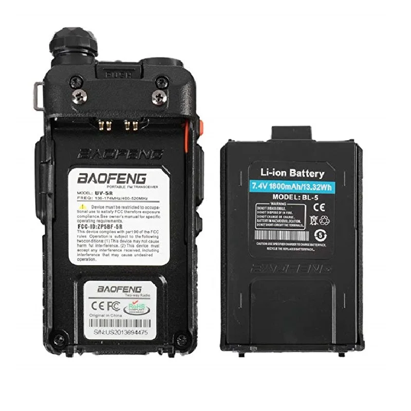 2 шт. BaoFeng UV 5R рация 5 км радиоприемник UV5R Hf приемопередатчик 128CH Вт VHF UHF портативный