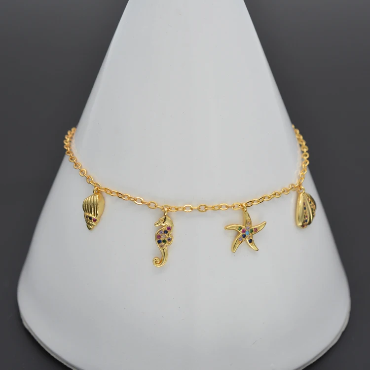 

925 Sterling Silver Marine Flora And Fauna Bracelet Beautiful Seascape Style Suitable For Holiday Wear Bracelet Ladies Jewelry