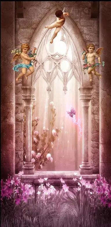 Обои для 3d европейских романтических ангелов вход крыльцо фон комната