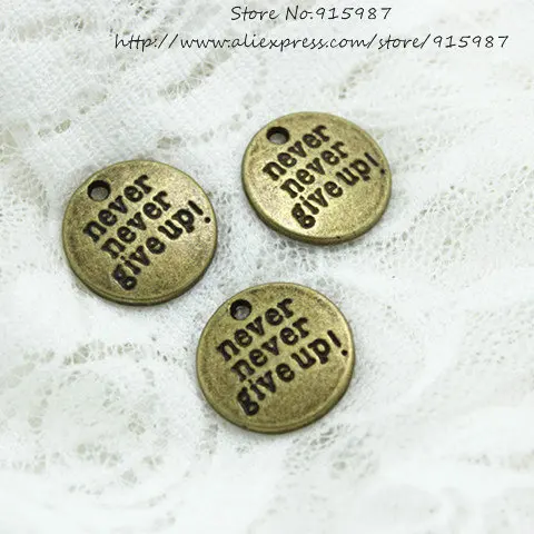 Сладкий колокольчик 30 шт два цвета металлический сплав 20 мм Круглый Надпись