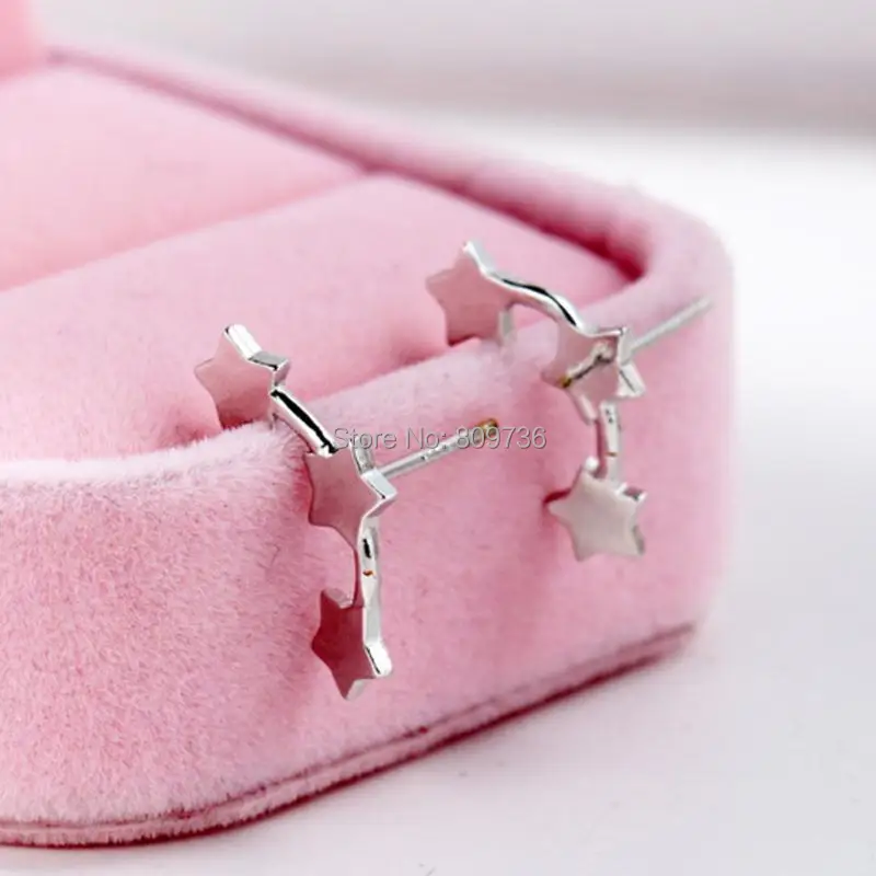 Популярные Модные женские антиаллергенные посеребренные серьги гвоздики с