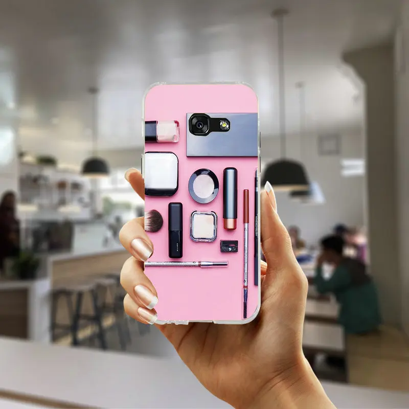 Lady Lipstick Kiss Cosmetic Style Soft TPU Mobile Phone Cases For Samsung Galaxy J5 J7 J3 J2 J1 2016 A7 A5 A3 2017 Cover | Мобильные