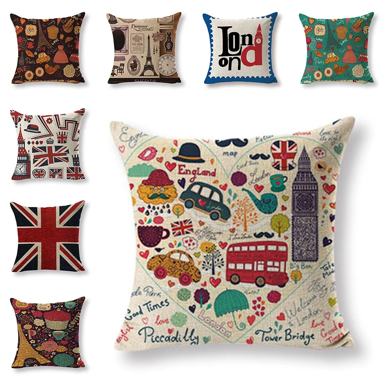 Льняной чехол для подушки с надписью Печать Декоративные Чехлы на подушку диван