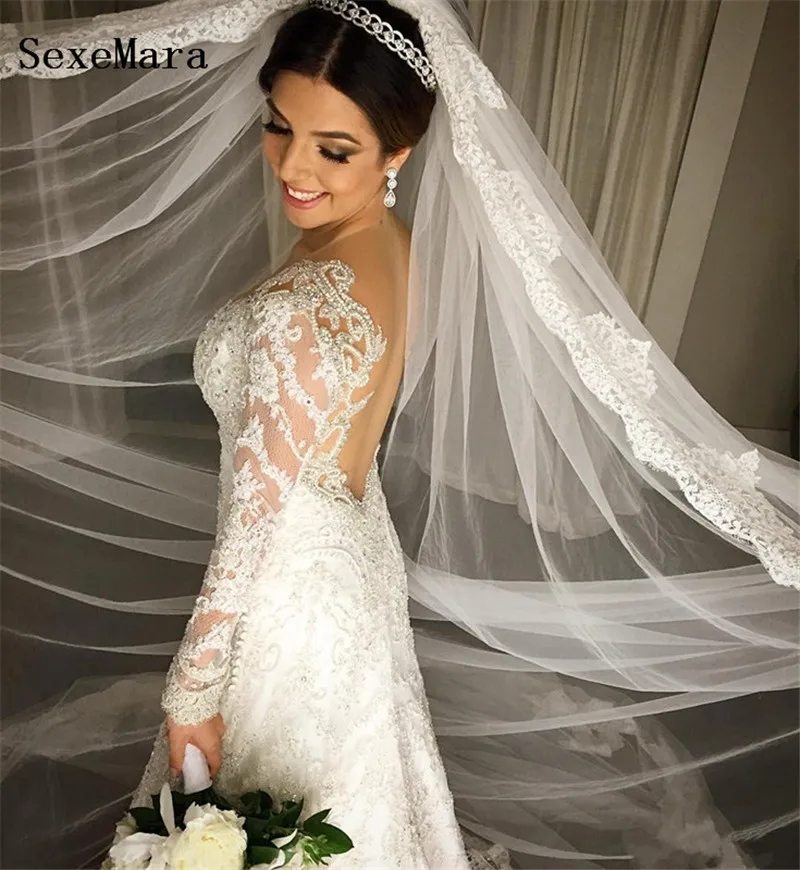 Фата свадебная кружевная длиной 5 м фата с аппликацией однослойная для невесты