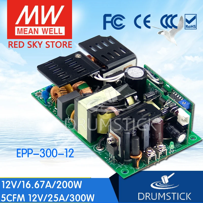 

transmit MEAN WELL Taiwan EPP-300-12/15/24/27/48V 300W high-efficiency energy-saving low-loss PFC bare board power supply