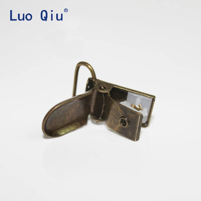 Luo Qiu 300 шт./лот U форма 35*20 мм бронзовые зажимы на подтяжках для брюк зажим одежды