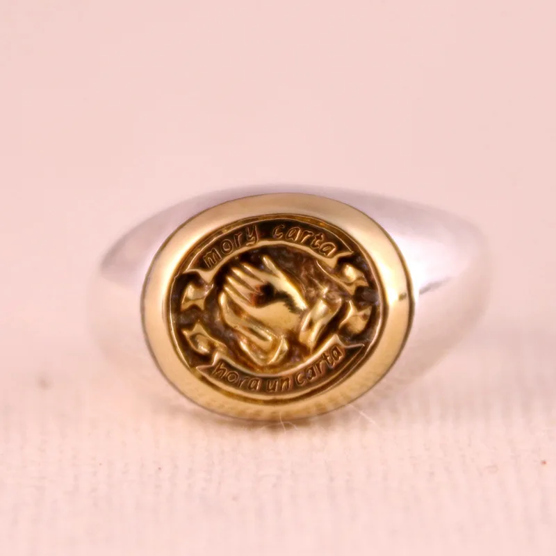 Настоящее Серебро S925 модное кольцо с указательным пальцем для мужчин тайские