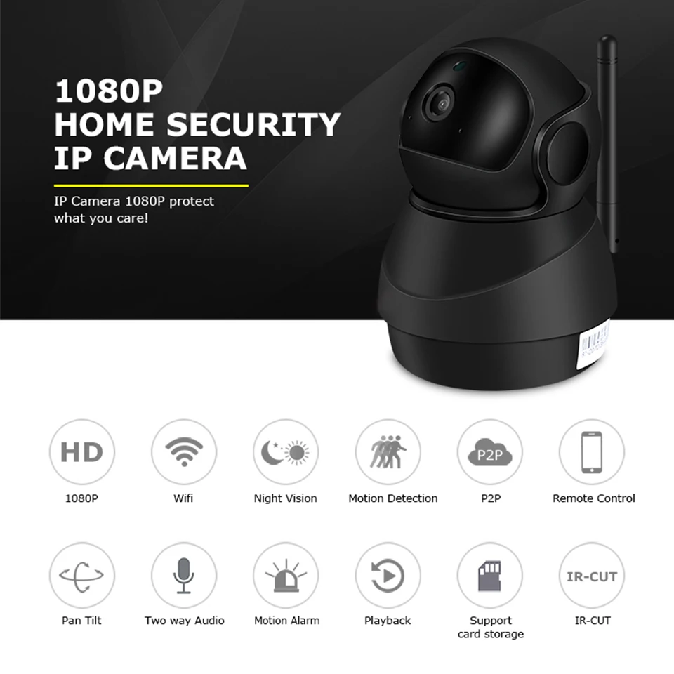 Zoohi 1080P WiFi камера домашняя камера видеонаблюдения с детектором движения HD Беспроводная камера ночного видения внутренняя двухсторонняя аудио камера