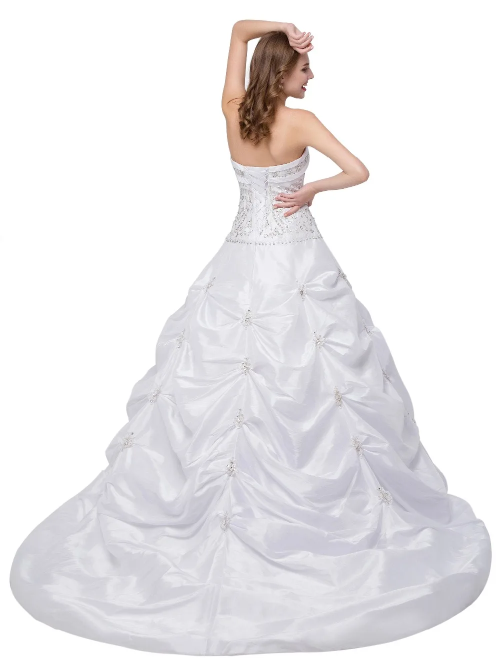 В наличии белые трапециевидные платья vestido de 15 anos noiva Fotos reais branco sem alcas com trem дешевые