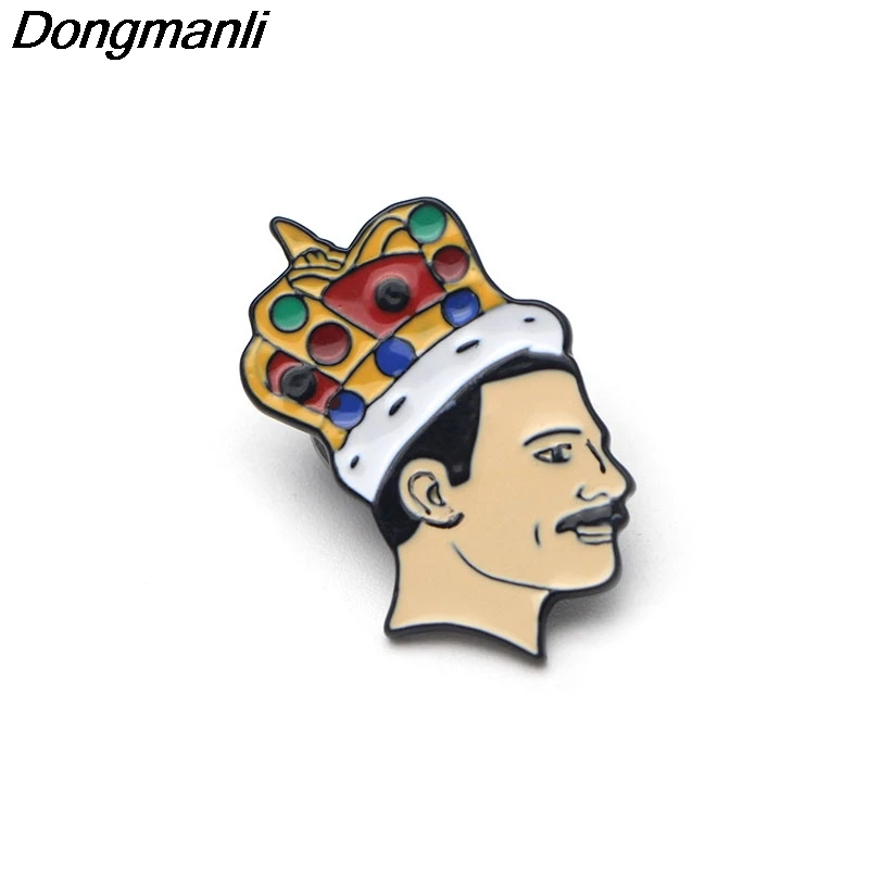 P2269 Dongmanli певица группа музыкальное искусство Фредди Меркурий булавка мягкая эмалированная брошь значок ювелирные изделия Поклонники Коллекция подарков