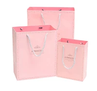 party gift bags pink princess 33x26x10cm 26x21x11cm 20x15x7cm 13inches 10 8 packing pounchs with three ply twine rope