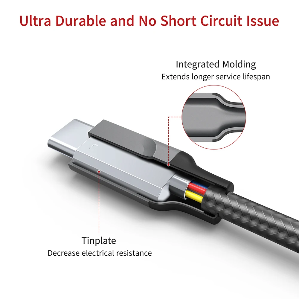 [Пожизненная гарантия] кабель USB C iVANKY 1 2 m usb type QC3.0 Быстрая зарядка для зарядки