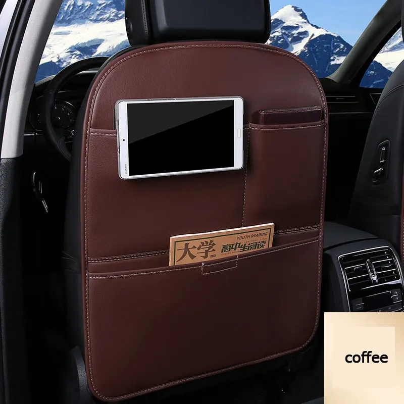 coffee 1 шт. заднее сиденье автомобиля ПУ кожаный протектор пыленепроницаемый для детей/детский коврик защита от грязи водонепроницаемый чехол для сиденья автомобиля - Название цвета: coffee