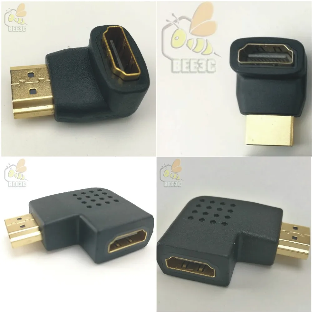 HDMI совместимая с HDMi разъемом A/A F/M 90 градусов изогнутая Угловая головка 270 угловая