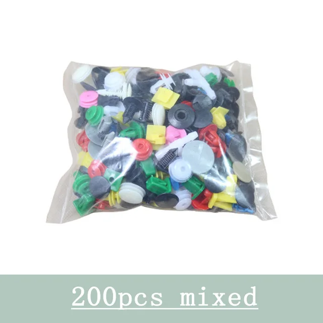 200Pcs Atreus 200X смешанный Автомобильный Крепеж бампер зажимы автомобильного крыла фиксатор заклепки для Suzuki Audi A4 B8 VW Passat B7 Skoda Octavia A7 A5 Renault - Название цвета: 200Pcs