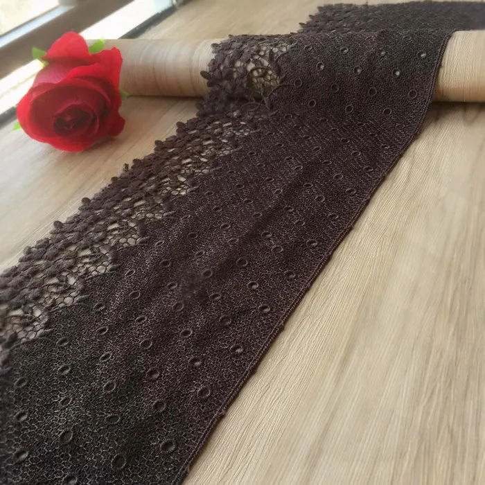 1M/lot 18cm wide dark brown/green embroidery hollow water soluble lace skirt accessories decorative materials Z1553 | Дом и сад
