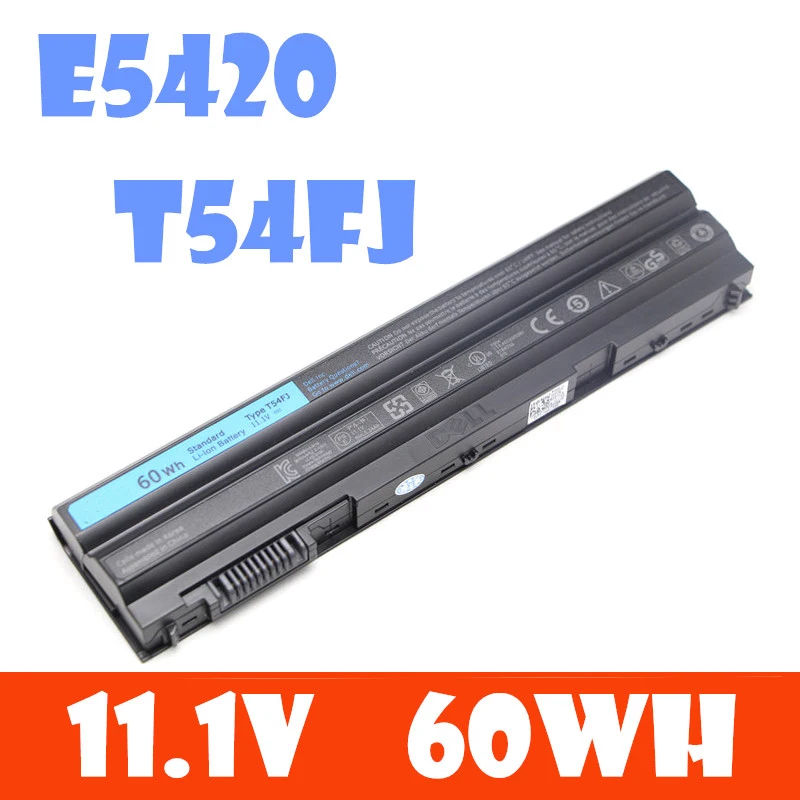 

11.1V 60wh Original Laptop Battery T54FJ for Dell Latitude E5420 E6420 E6520 E6220 E5520 Notebook E5420 Bateria
