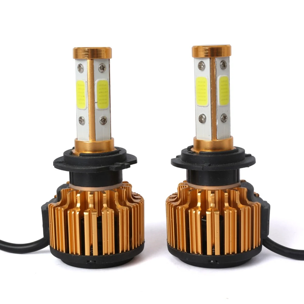 Aslent 2PCS Auto 100W 10000LM H7 LED H4 H11 H8 Car Headlight Bulb 6500K 4sides Automobiles Lights 12V 24V Front Fog Light | Автомобили и