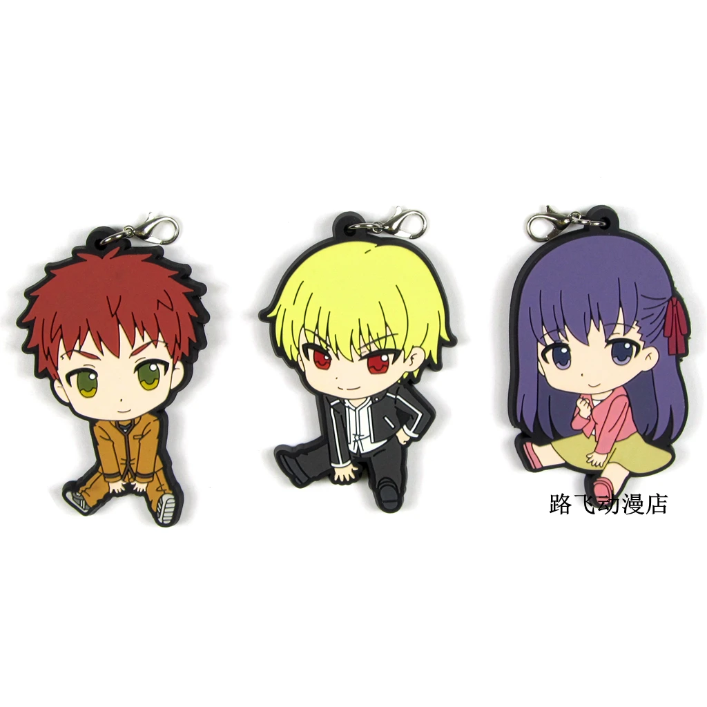 Fate/stay Night UBW Matou Sakura Gilgamesh Emiya Shirou фигурка героя аниме резиновый брелок кулон