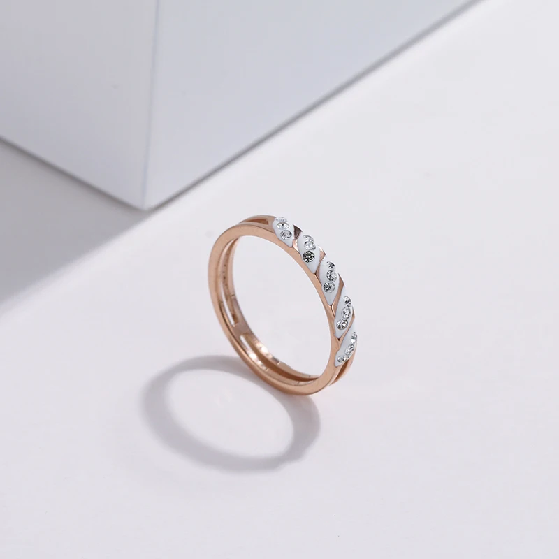 YMYW Exquisite Rhinestone Steel Ring 316L Stainless Statement Bagues Pour Femme Acero Inoxidable Joyeria Mujer 2019 | Украшения и