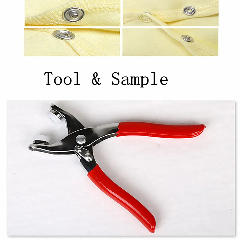 Бесплатная доставка 9,5 мм инструментов для кнопки с зубцами в домашнем использовании ручной прищепкой для пеленок металлической застежки на пуговицу.