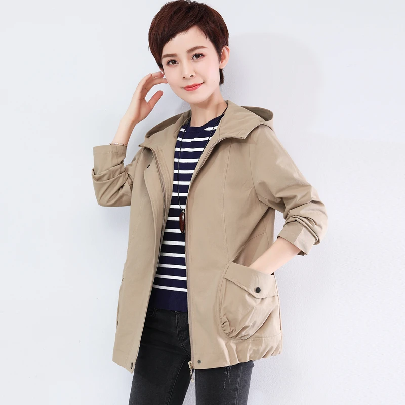 Новинка 2020 свободные весенне-осенние пальто для мам среднего возраста Корейская