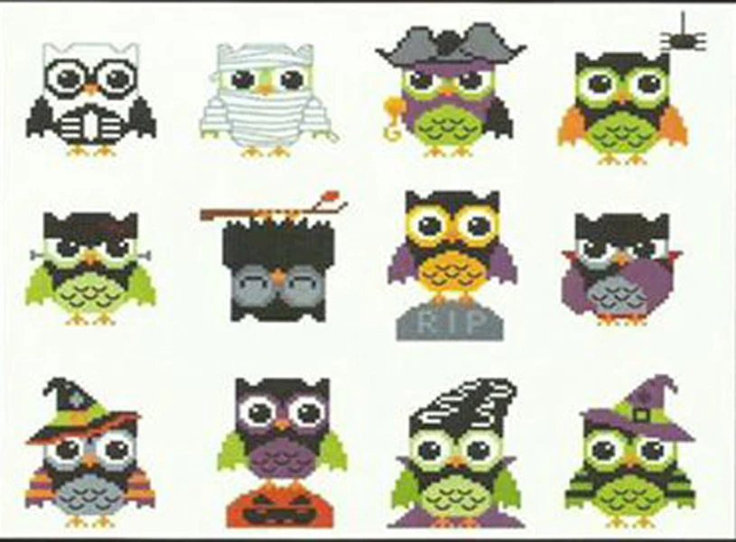 

Needlework,DIY Cross Stitch,Sets For Embroidery kits,11CT&14CT,Halloween owl