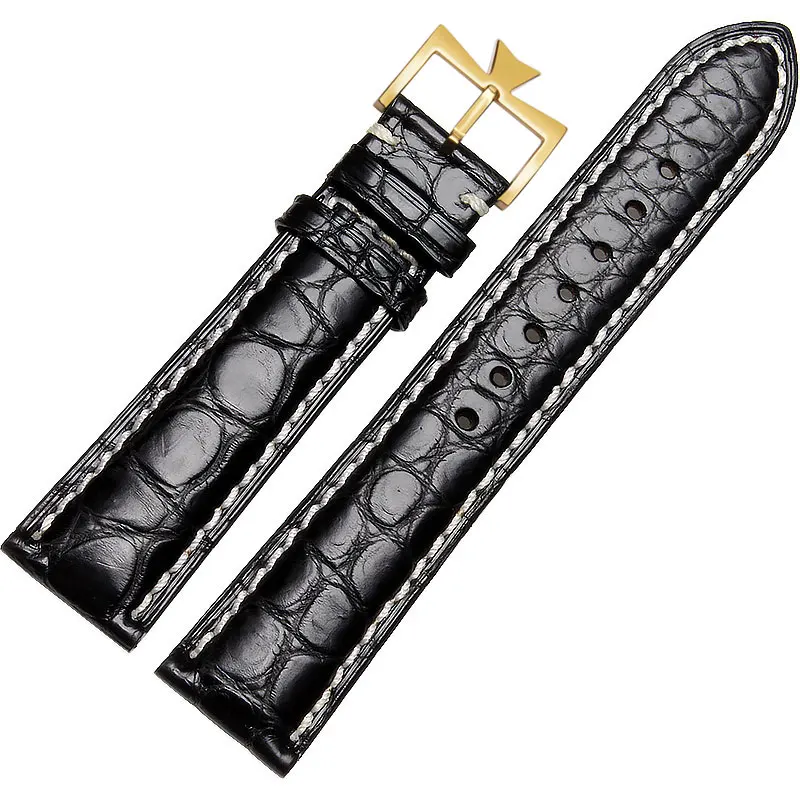 Кожаные Ремешки для наручных часов Vacheron Constantin патримоны серии женские часы ремешок из крокодиловой кожи высшего качества мужские часы ремешок - Цвет ремешка: Красный