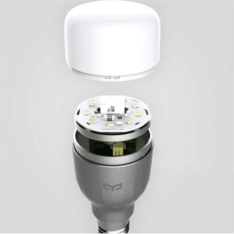 Оригинальная светодиодная смарт лампа Xiaomi Yeelig RGB/цветная E27 9 Вт 600 люмен Mi Light Mijia