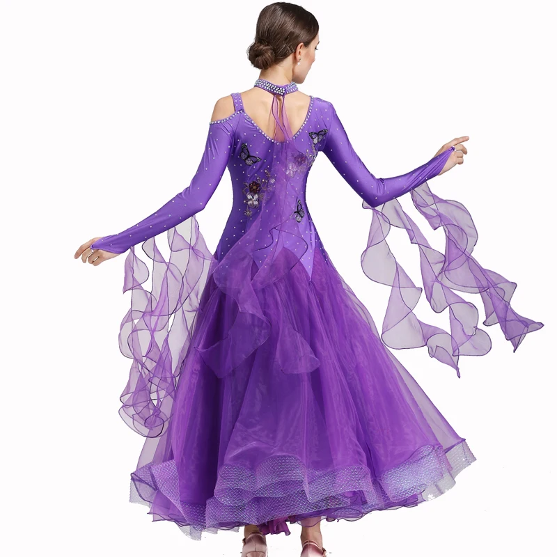 Зеленые платья для соревнований бальных танцев вальс танцевальное платье с