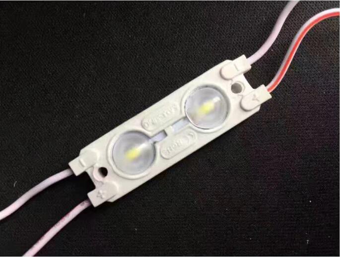 100 шт. 1 Вт Светодиодный Инжекционный модуль с объективом 2smd SMD5630/5730 DC12v уличный для