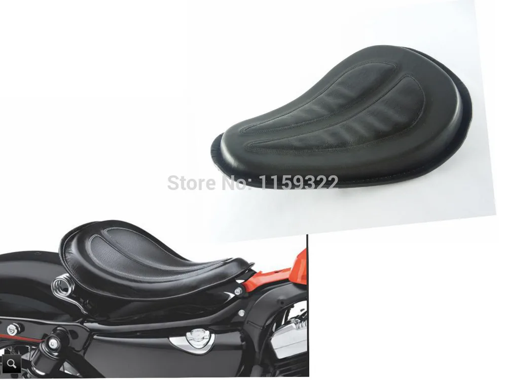 Черная кожа кронштейны пружины отдельное сиденье Седло для Harley Dyna Softail 883 1200 Xl|leather