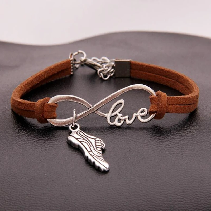 Беговые кроссовки Infinity Love очаровательный браслет вельветовый кожаный плетеный и
