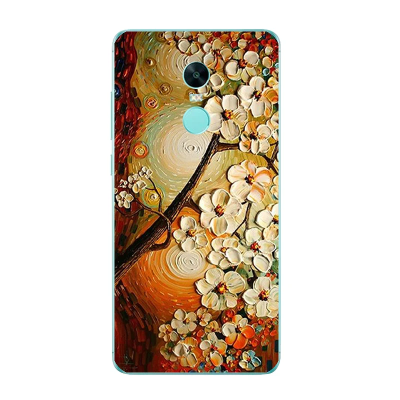 Для Xiaomi Redmi Note 3/Redmi Note 4X 5A Phone случай для Redmi Примечание 4/Pro Shell для Redmi Note 2 дизайн «масляная живопись» окрашенный